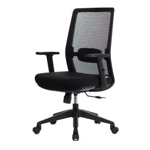 Cadeira Escritorio NR-17 Diretor BLM143 Vitalis Blume Tela Mesh Preto Base Rodizio PU